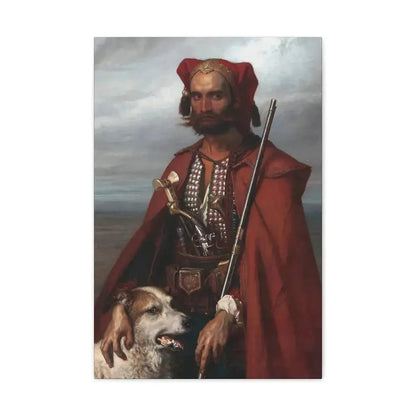 Louis Gallet (1810-1887) Sentinel, the Croat 1854 - Canvas Wall Art 16″ x 24″ 1.25" - The Sticker Space