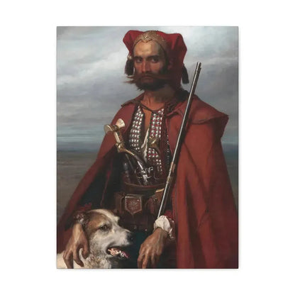 Louis Gallet (1810-1887) Sentinel, the Croat 1854 - Canvas Wall Art 18″ x 24″ 1.25" - The Sticker Space
