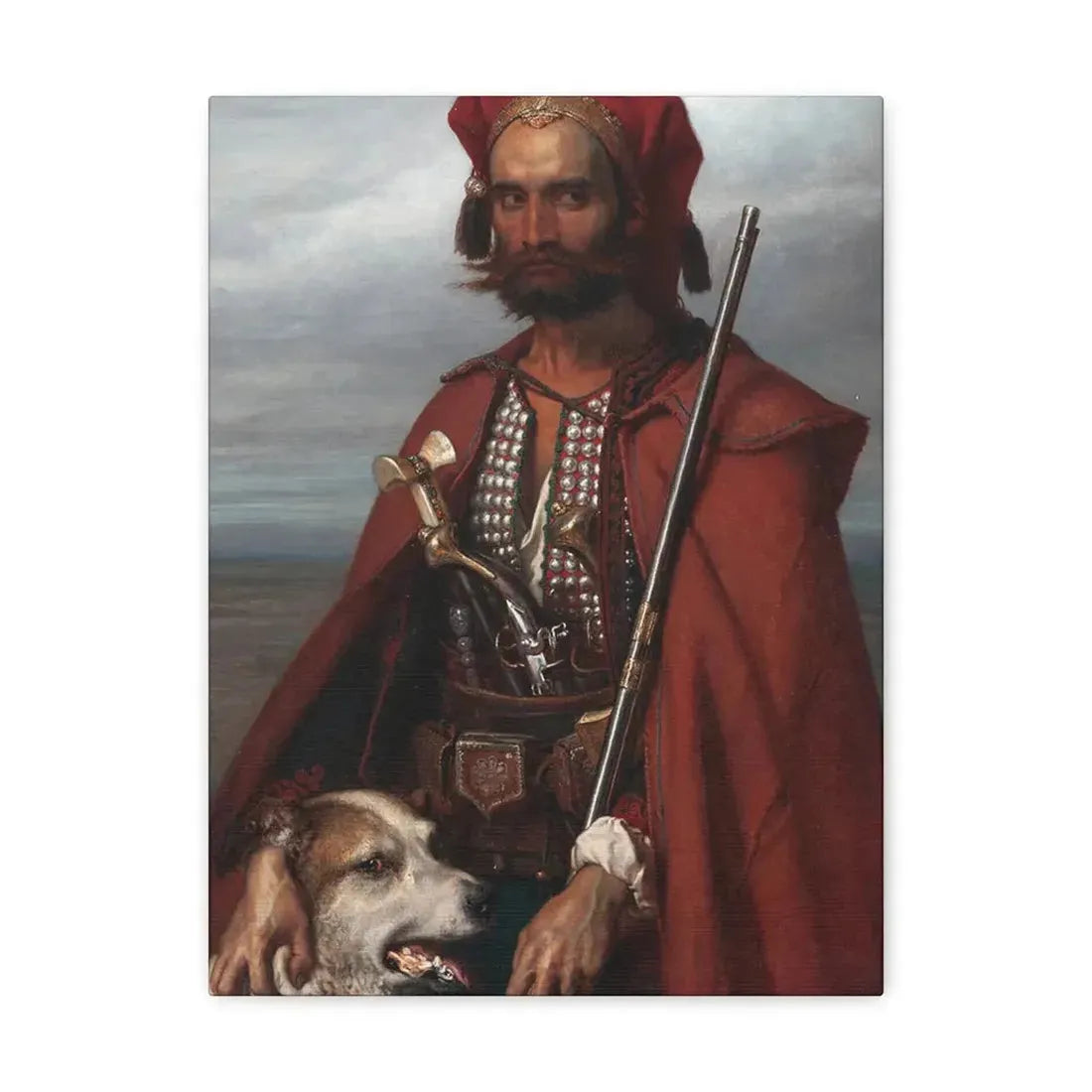 Louis Gallet (1810-1887) Sentinel, the Croat 1854 - Canvas Wall Art - The Sticker Space