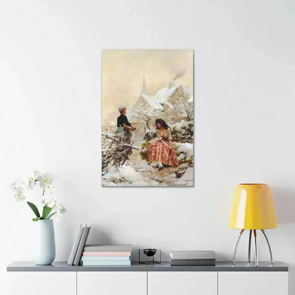 Louis Marie de Schryver (1862-1942) Lhiver - Canvas Wall Art - The Sticker Space