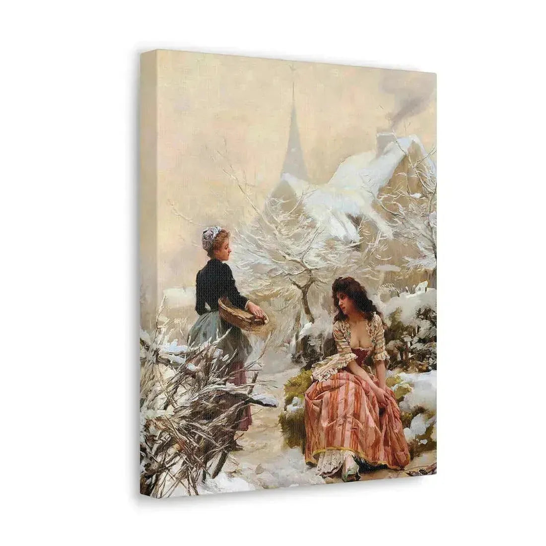 Louis Marie de Schryver (1862-1942) Lhiver - Canvas Wall Art - The Sticker Space