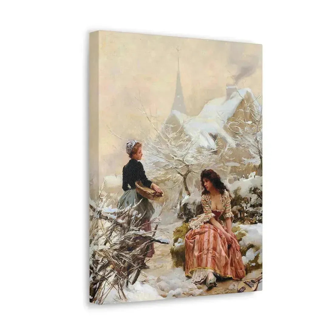 Louis Marie de Schryver (1862-1942) Lhiver - Canvas Wall Art - The Sticker Space