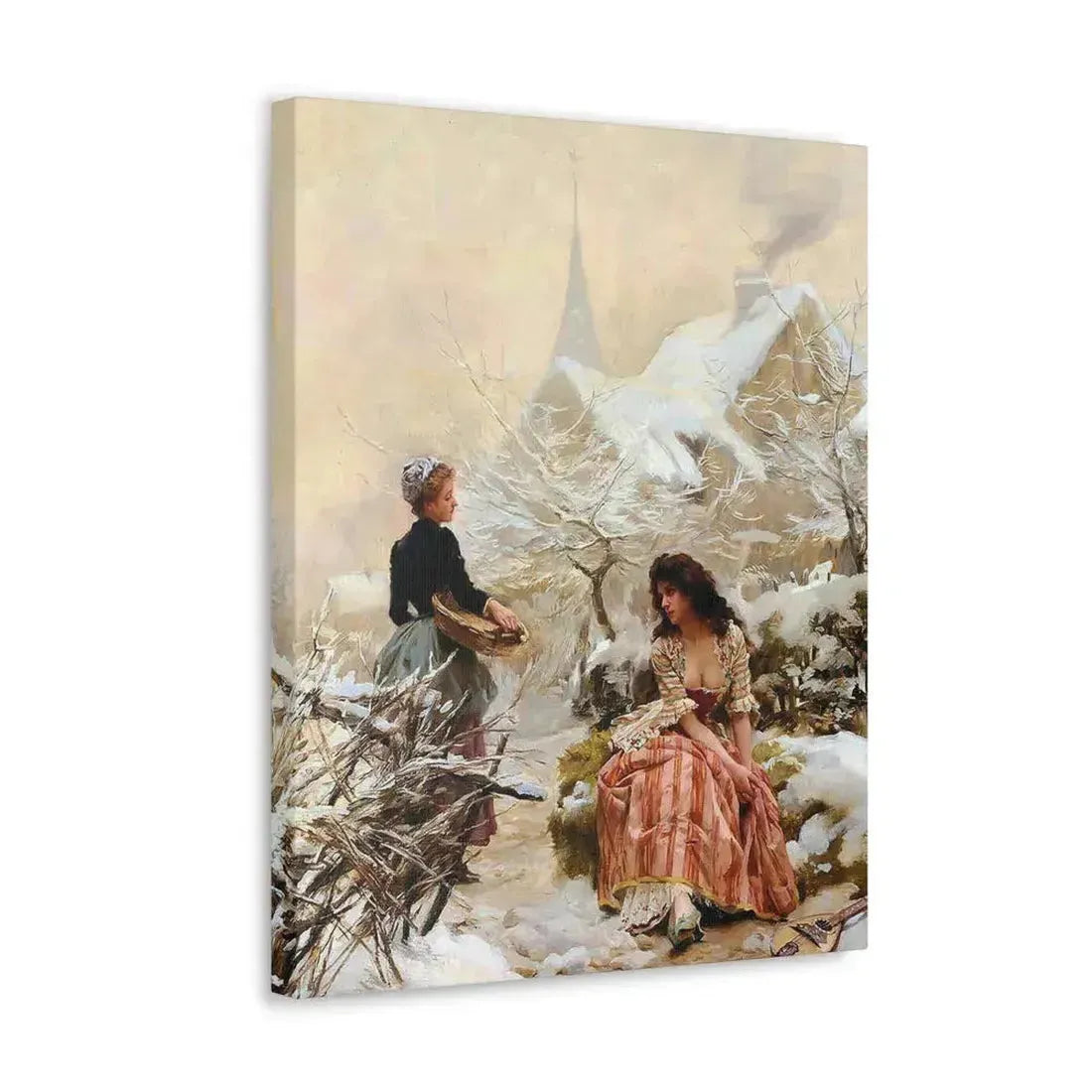 Louis Marie de Schryver (1862-1942) Lhiver - Canvas Wall Art - The Sticker Space