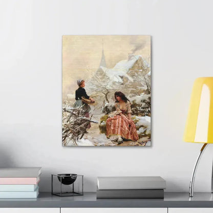 Louis Marie de Schryver (1862-1942) Lhiver - Canvas Wall Art - The Sticker Space