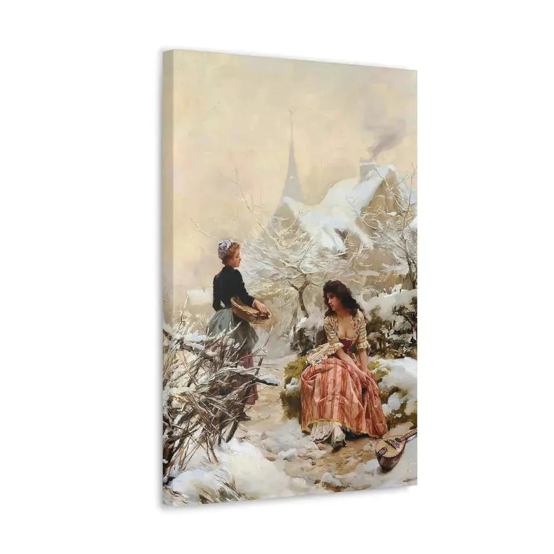 Louis Marie de Schryver (1862-1942) Lhiver - Canvas Wall Art - The Sticker Space