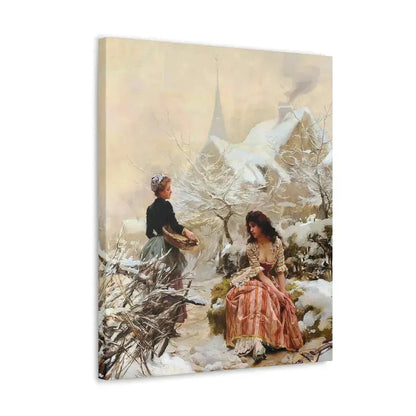 Louis Marie de Schryver (1862-1942) Lhiver - Canvas Wall Art - The Sticker Space