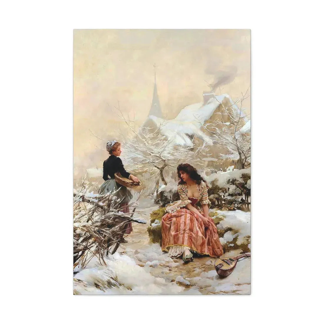 Louis Marie de Schryver (1862-1942) Lhiver - Canvas Wall Art - The Sticker Space
