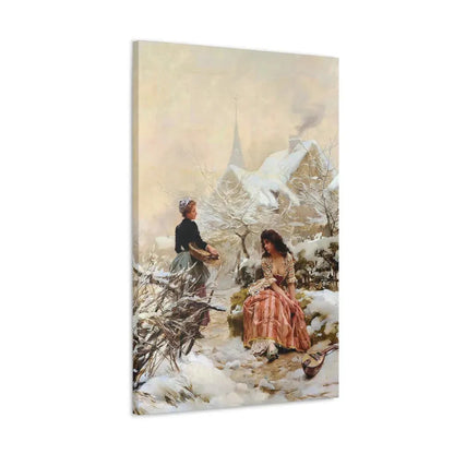 Louis Marie de Schryver (1862-1942) Lhiver - Canvas Wall Art - The Sticker Space
