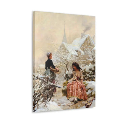 Louis Marie de Schryver (1862-1942) Lhiver - Canvas Wall Art - The Sticker Space