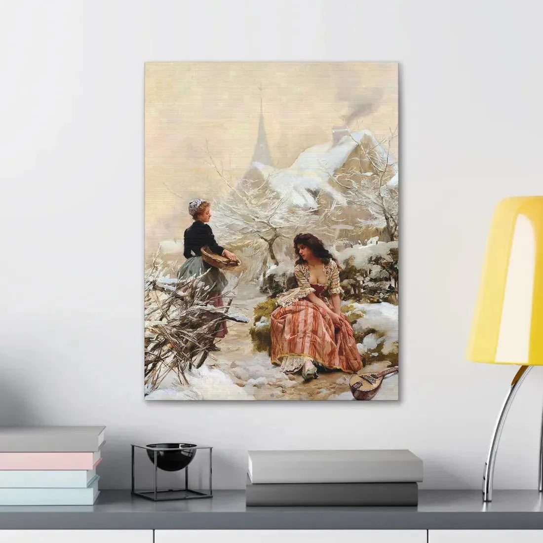 Louis Marie de Schryver (1862-1942) Lhiver - Canvas Wall Art - The Sticker Space