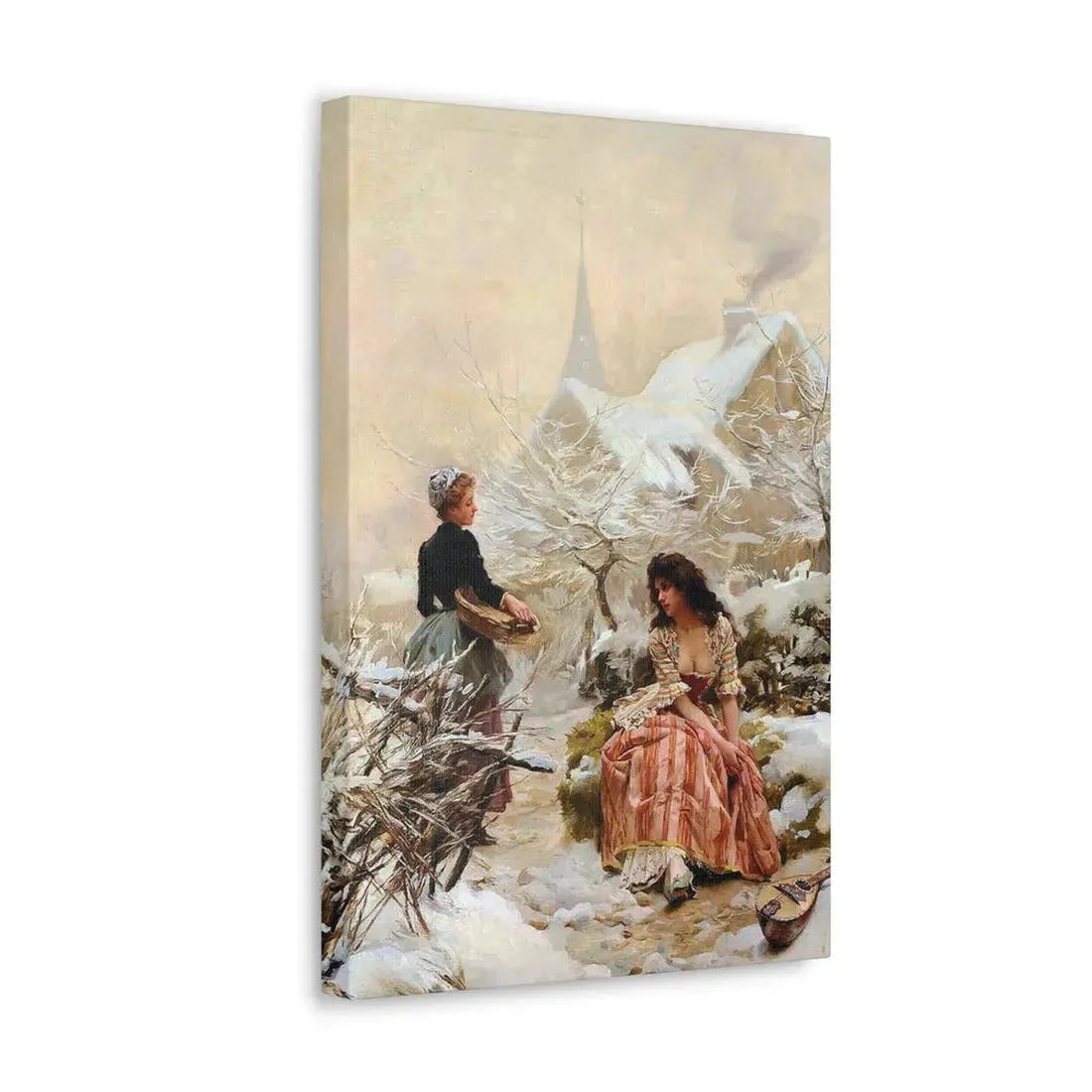 Louis Marie de Schryver (1862-1942) Lhiver - Canvas Wall Art - The Sticker Space