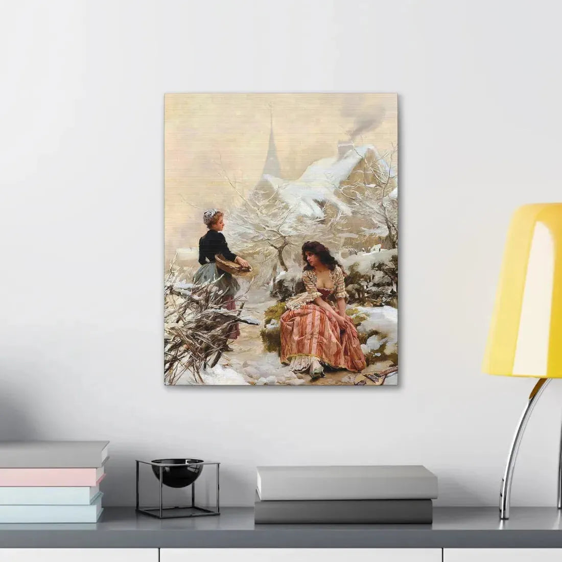 Louis Marie de Schryver (1862-1942) Lhiver - Canvas Wall Art - The Sticker Space