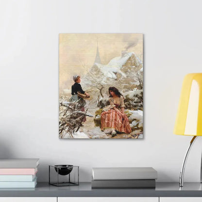 Louis Marie de Schryver (1862-1942) Lhiver - Canvas Wall Art - The Sticker Space