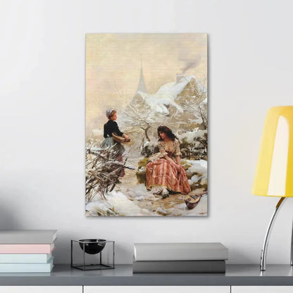 Louis Marie de Schryver (1862-1942) Lhiver - Canvas Wall Art - The Sticker Space