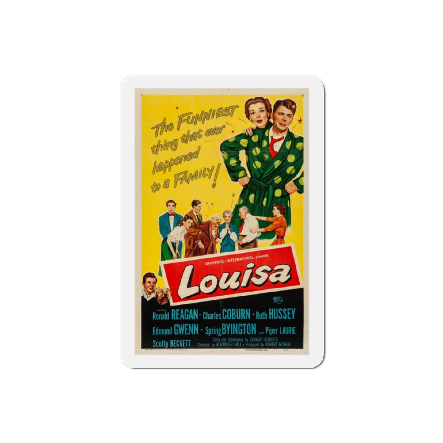 Louisa 1950 Movie Poster Die-Cut Magnet-2 Inch-The Sticker Space