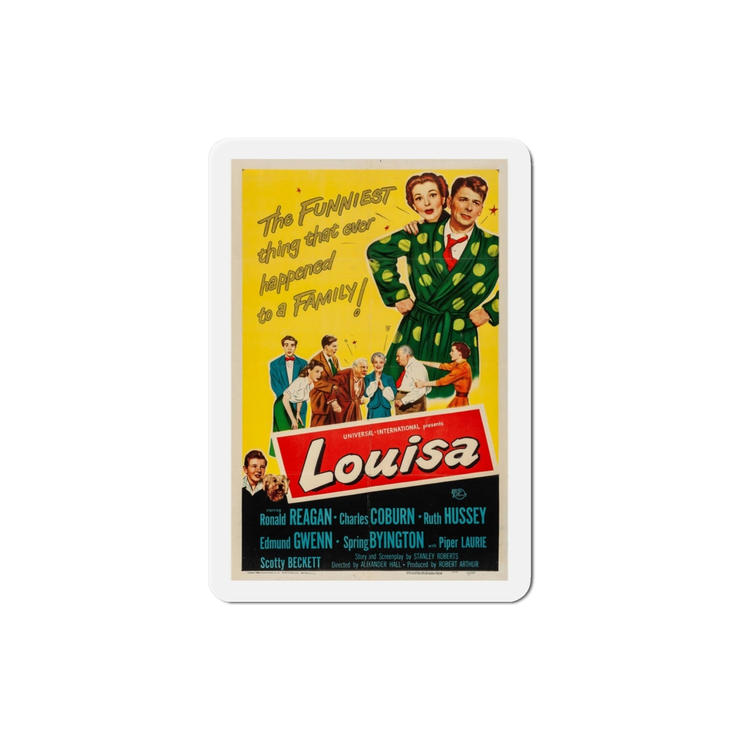 Louisa 1950 Movie Poster Die-Cut Magnet-3 Inch-The Sticker Space