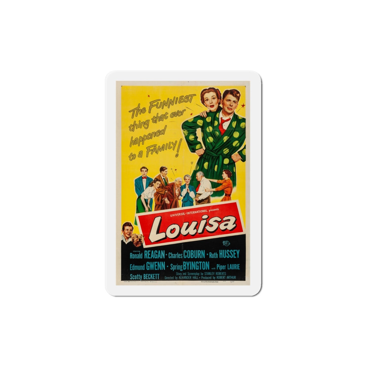 Louisa 1950 Movie Poster Die-Cut Magnet-4 Inch-The Sticker Space