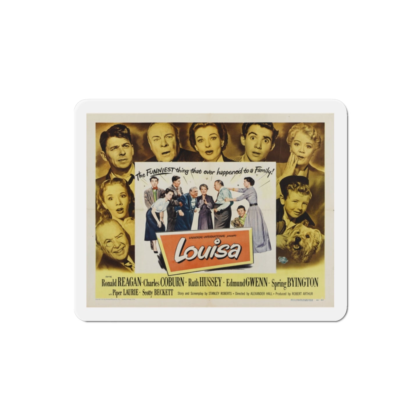 Louisa 1950 v2 Movie Poster Die-Cut Magnet-2 Inch-The Sticker Space