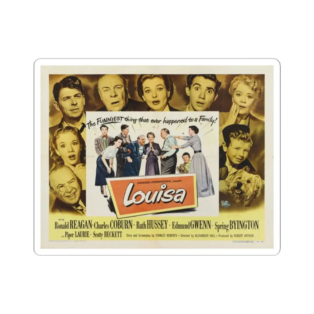 Louisa 1950 v2 Movie Poster - STICKER Vinyl Kiss-Cut Decal 2 Inch White - The Sticker Space