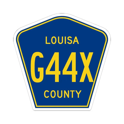 Louisa County Route G44X IA (Iowa) (Road Sign) STICKER Vinyl Kiss-Cut Decal 6 Inch White - The Sticker Space