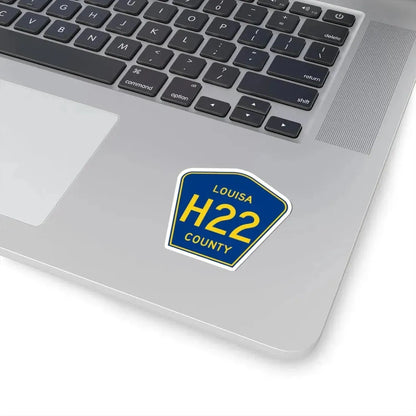 Louisa County Route H22 IA (Iowa) (Road Sign) STICKER Vinyl Kiss-Cut Decal - The Sticker Space