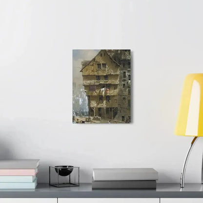 Louise Rayner (1832-1924) Head of the West Bow, Edinburgh - 1877 - Canvas Wall Art - The Sticker Space