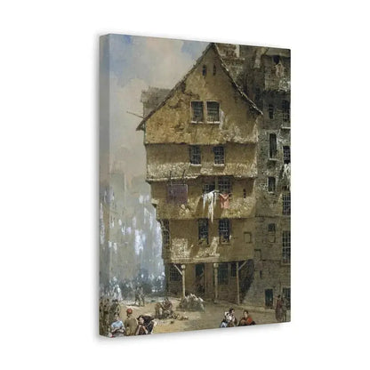 Louise Rayner (1832-1924) Head of the West Bow, Edinburgh - 1877 - Canvas Wall Art - The Sticker Space