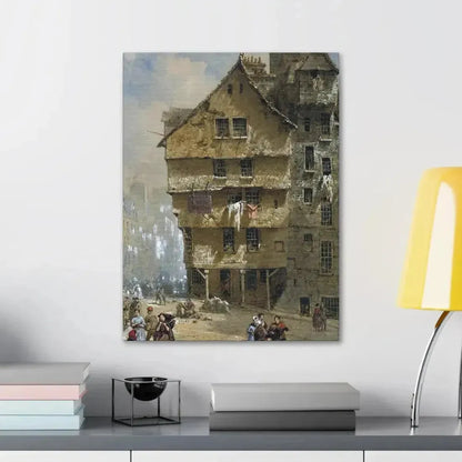 Louise Rayner (1832-1924) Head of the West Bow, Edinburgh - 1877 - Canvas Wall Art - The Sticker Space