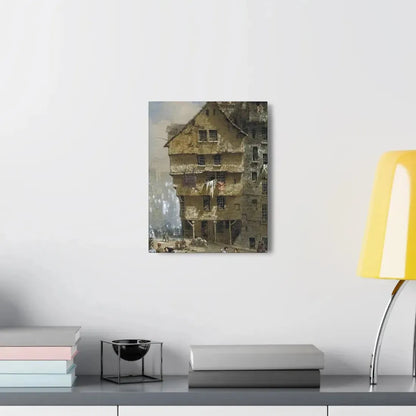 Louise Rayner (1832-1924) Head of the West Bow, Edinburgh - 1877 - Canvas Wall Art - The Sticker Space