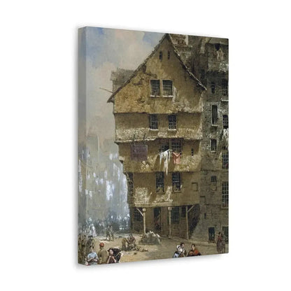 Louise Rayner (1832-1924) Head of the West Bow, Edinburgh - 1877 - Canvas Wall Art - The Sticker Space