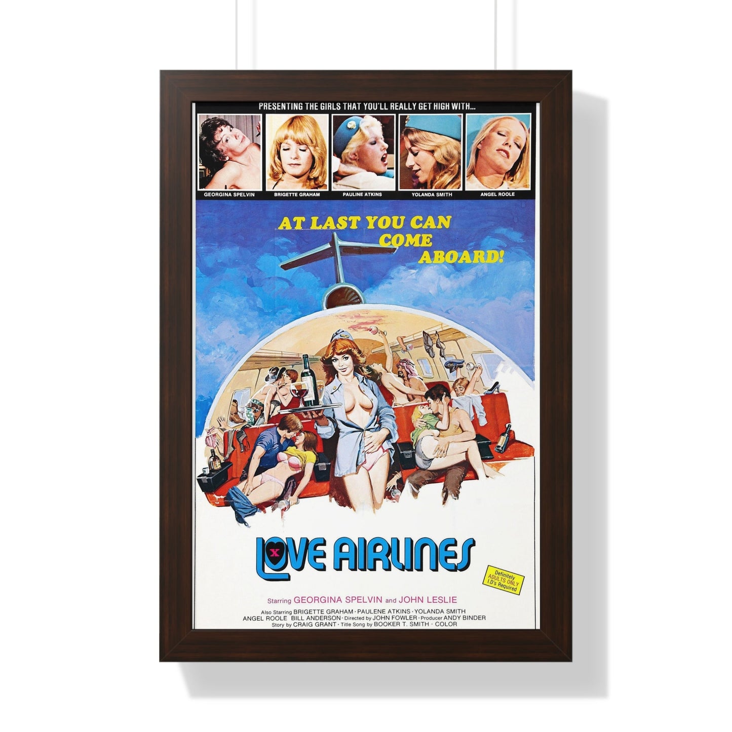 LOVE AIRLINES 1978 - Framed Movie Poster-16″ x 24″-The Sticker Space