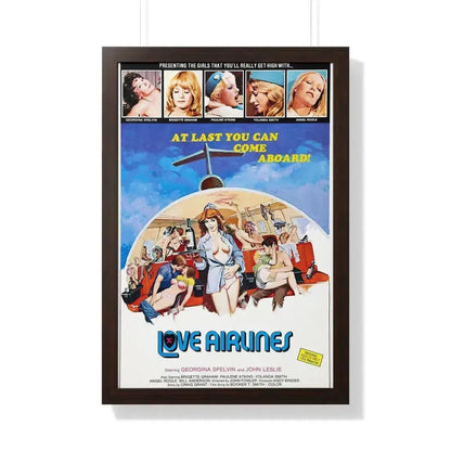 LOVE AIRLINES 1978 - Framed Movie Poster 20" x 30" Walnut - The Sticker Space