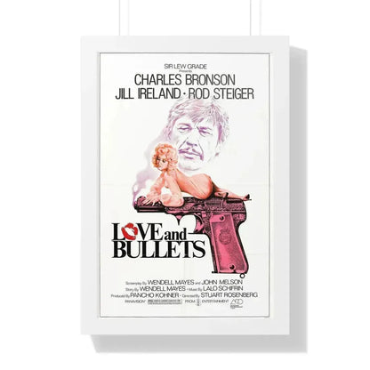 LOVE AND BULLETS 1979 - Framed Movie Poster 16″ x 24″ White - The Sticker Space