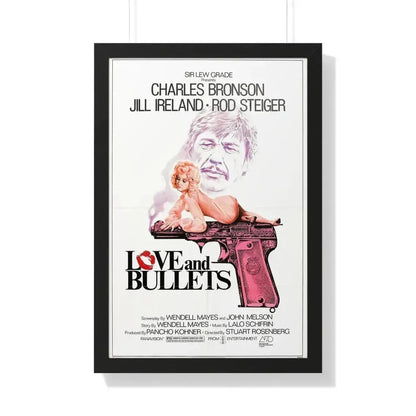 LOVE AND BULLETS 1979 - Framed Movie Poster 20" x 30" Black - The Sticker Space