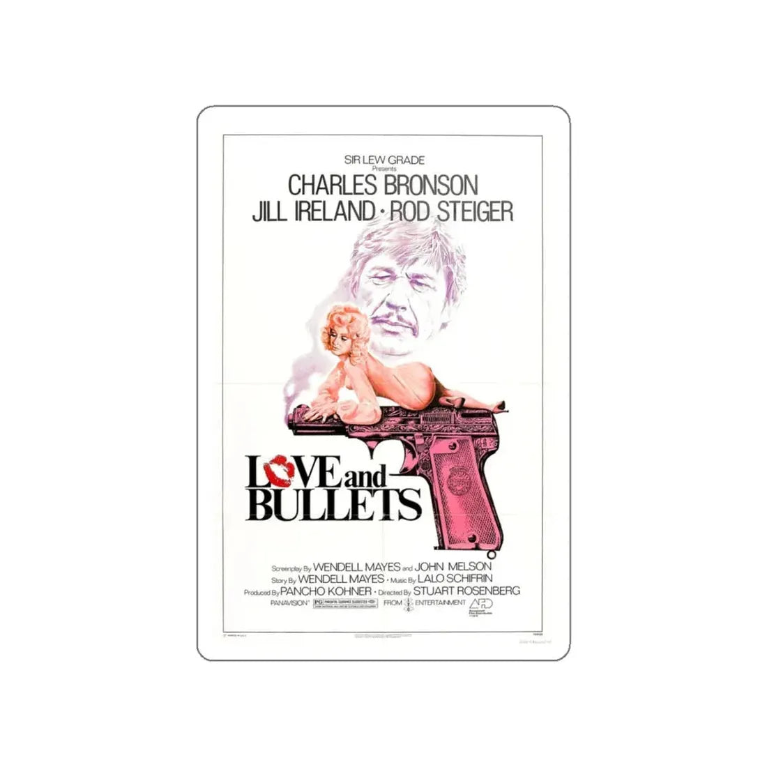 LOVE AND BULLETS 1979 Movie Poster STICKER Vinyl Die-Cut Decal 6 Inch - The Sticker Space