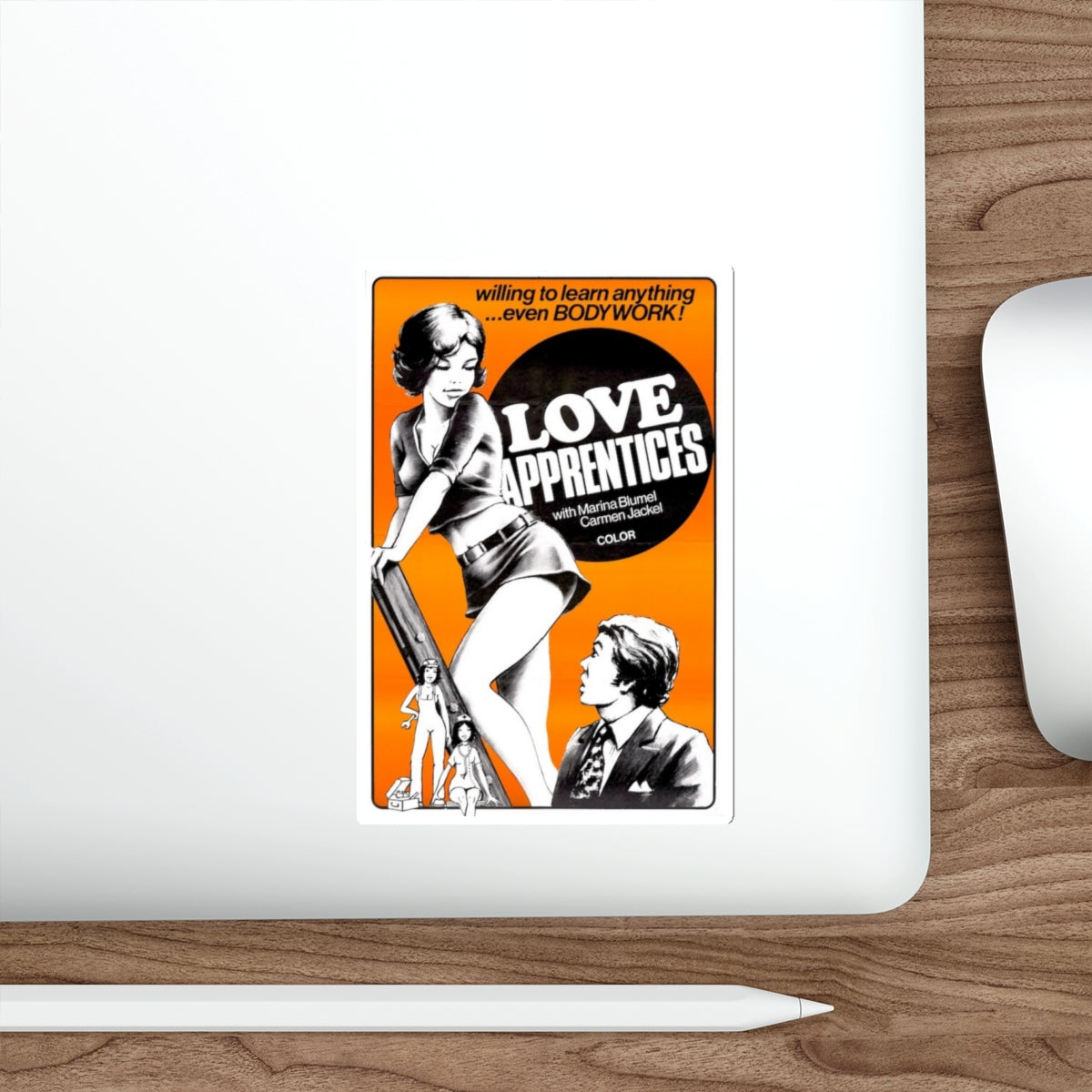 LOVE APPRENTICES 1972 Movie Poster STICKER Vinyl Die-Cut Decal-The Sticker Space