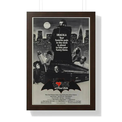LOVE AT FIRST BITE 1979 - Framed Movie Poster 16″ x 24″ Walnut - The Sticker Space