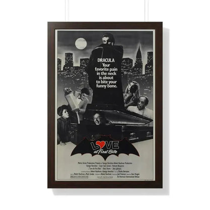 LOVE AT FIRST BITE 1979 - Framed Movie Poster 20" x 30" Walnut - The Sticker Space