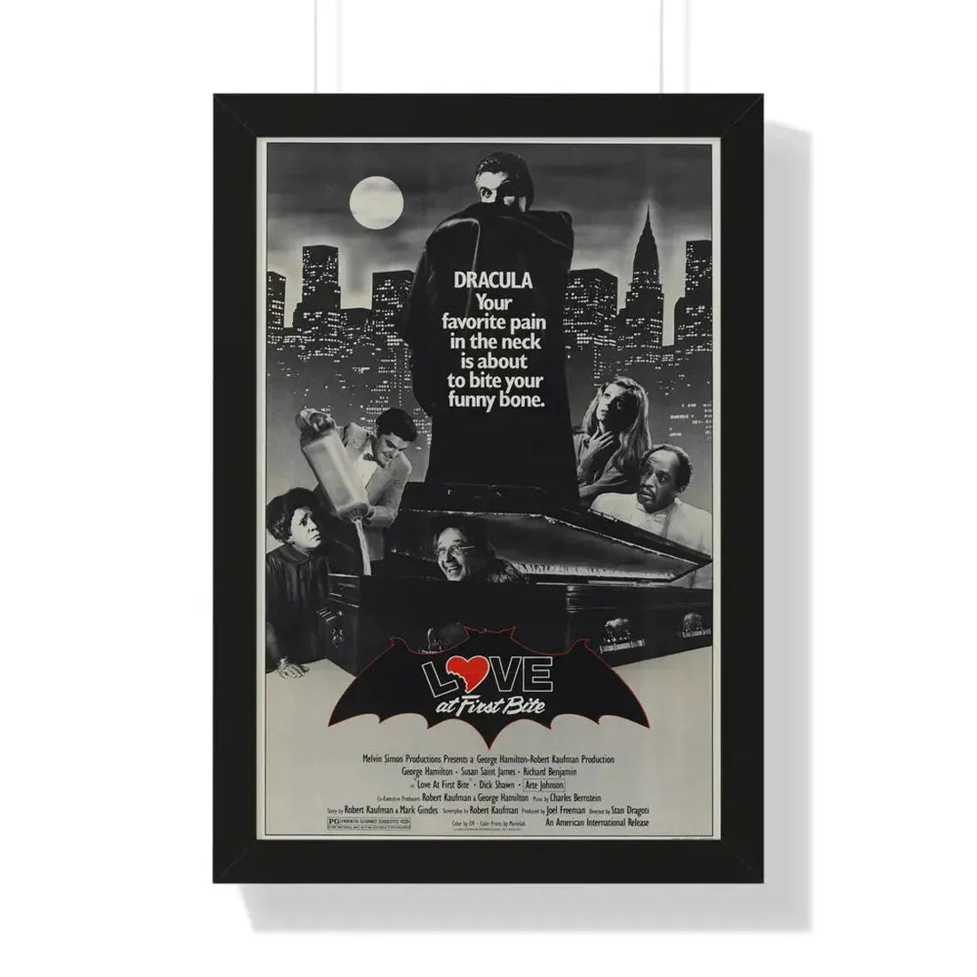 LOVE AT FIRST BITE 1979 - Framed Movie Poster - The Sticker Space