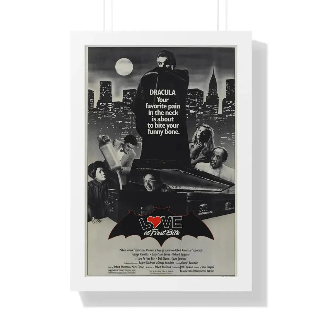 LOVE AT FIRST BITE 1979 - Framed Movie Poster - The Sticker Space