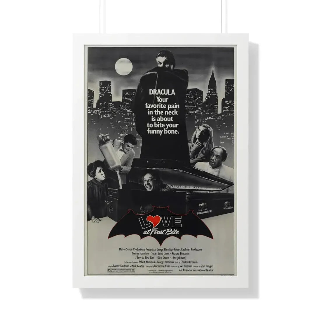 LOVE AT FIRST BITE 1979 - Framed Movie Poster - The Sticker Space