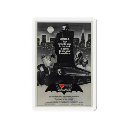 LOVE AT FIRST BITE 1979 Movie Poster - Refrigerator Magnet 2 Inch Die-Cut - The Sticker Space