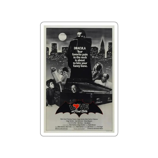 LOVE AT FIRST BITE 1979 Movie Poster STICKER Vinyl Die-Cut Decal 2 Inch - The Sticker Space
