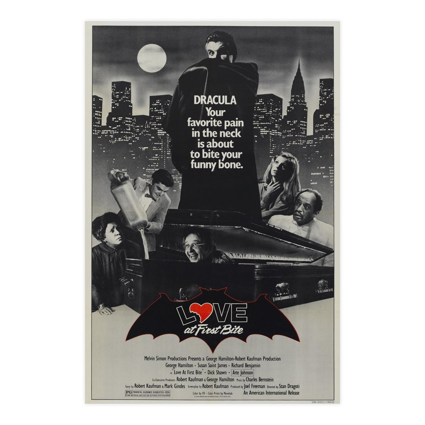 LOVE AT FIRST BITE 1979 - Paper Movie Poster-24″ x 36″ (Vertical)-The Sticker Space