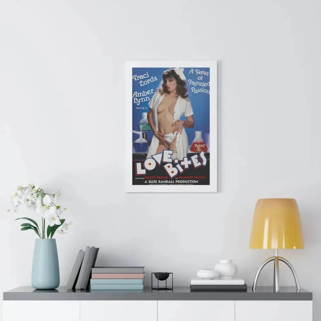 LOVE BITES 1985 - Framed Movie Poster - The Sticker Space