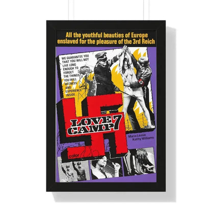 LOVE CAMP 7 1969 - Framed Movie Poster 16″ x 24″ Black - The Sticker Space
