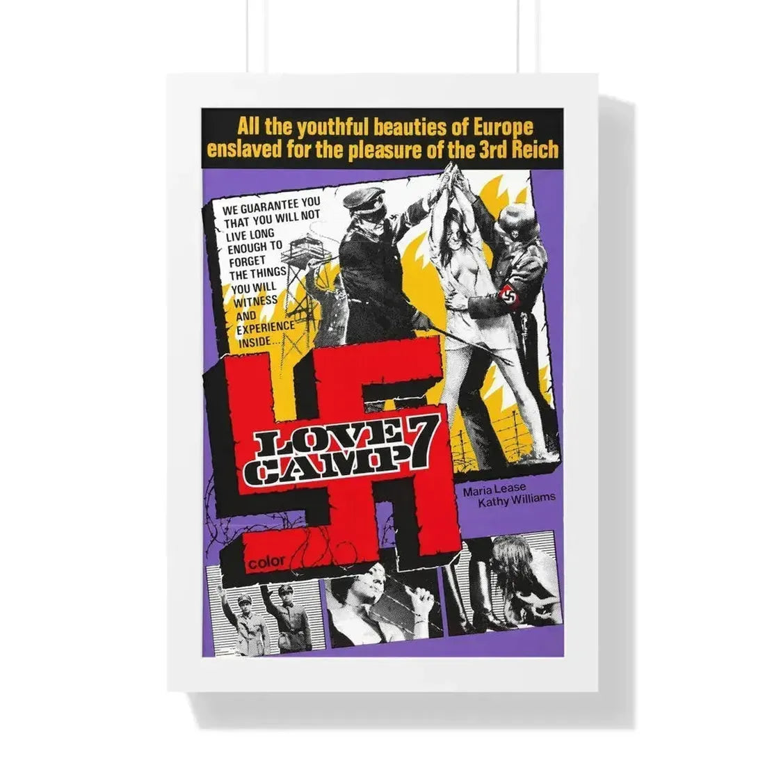 LOVE CAMP 7 1969 - Framed Movie Poster 16″ x 24″ White - The Sticker Space