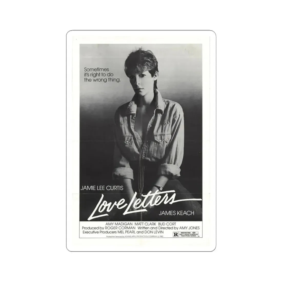 Love Letters 1983 Movie Poster - STICKER Vinyl Kiss-Cut Decal 6 Inch White - The Sticker Space