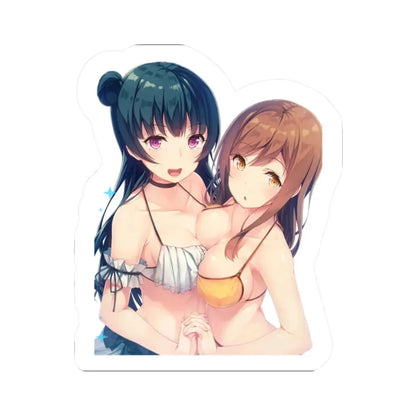 Love Live Sunshine Kunikida Hanamaru Tsushima Yoshiko (Anime/Ecchi) STICKER Vinyl Kiss-Cut Decal 2 Inch White - The Sticker Space