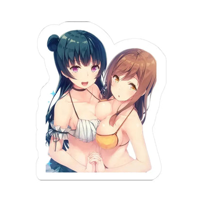 Love Live Sunshine Kunikida Hanamaru Tsushima Yoshiko (Anime/Ecchi) STICKER Vinyl Kiss-Cut Decal 3 Inch White - The Sticker Space